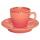 Чашка кофейная Porland Seasons Orange Оранжевый 80 мл с блюдцем 120 мм (в наборе 6 шт)